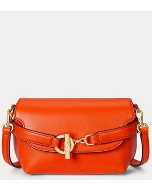 Ralph Lauren Kleine Umhängetasche Blaike Aus Leder - Orange