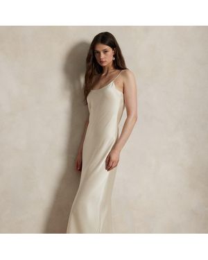 Ralph Lauren Double-Faced Satin Slip Dress - Natural