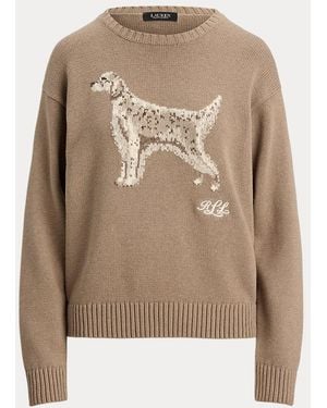 Ralph Lauren Intarsia-Knit English Setter Jumper - Natural