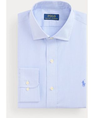 Polo Ralph Lauren Chemise En Popeline Rayée Custom Fit - Bleu
