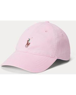 Polo Ralph Lauren Stretch Cotton Twill Pony Ball Cap - Pink