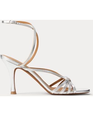 Ralph Lauren Metallic Leather Knotted Sandal