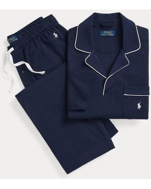 Polo Ralph Lauren Cotton Interlock Pyjama Set - Blue