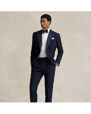 Ralph Lauren Pleated Tuxedo Trouser - Blue