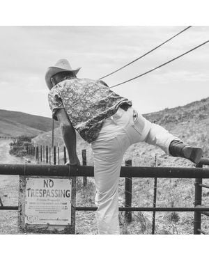 RRL Floral-Print Linen-Cotton Camp Shirt - Grey