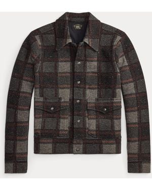 Ralph Lauren Plaid Wool Cardigan - Black