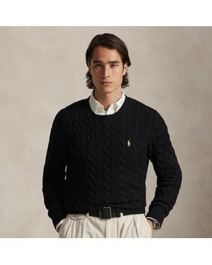 Polo Ralph Lauren Cable-Knit Cotton Jumper - Black