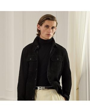 Ralph Lauren Calloway Suede Shirt Jacket - Green