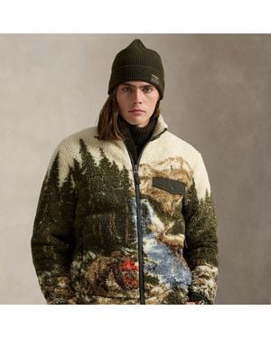 Ralph Lauren Pile Fleece Graphic Jacket - Green