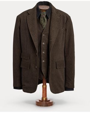RRL Unconstructed Diamond-Print Blazer - Brown