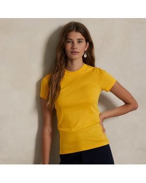 Polo Ralph Lauren Rib-knit Cotton Tee - Yellow