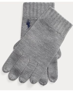 Polo Ralph Lauren Signature Pony Wool Gloves - Grey