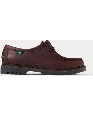 Polo Ralph Lauren Jett Lug-Sole Leather Moc-Toe Shoe - Brown