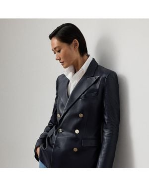 Ralph Lauren Camden Lambskin Jacket - Blue