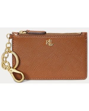 Ralph Lauren Tarjetero De Piel Con Textura - Marrón