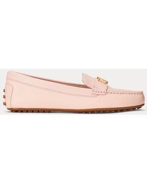 Ralph Lauren Barnsbury Nappa Leather Driver - Pink