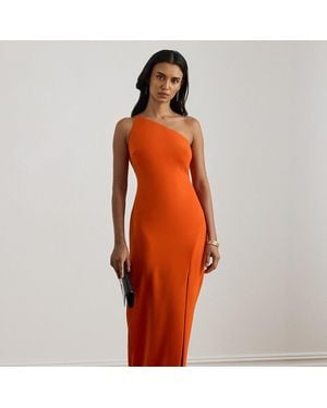 Ralph Lauren Vestido De Crepé De Doble Cara - Naranja