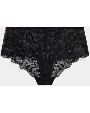 Ralph Lauren Sequinned Lace Hipster Brief - Black