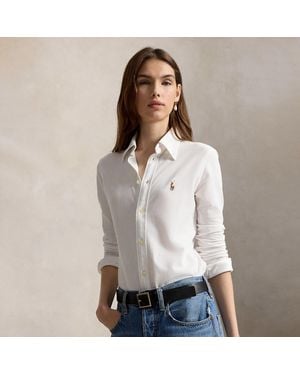 Polo Ralph Lauren Knit Cotton Oxford Shirt - White
