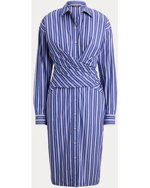 Ralph Lauren Hemdkleid Aus Merzerisierter Baumwolle - Blau