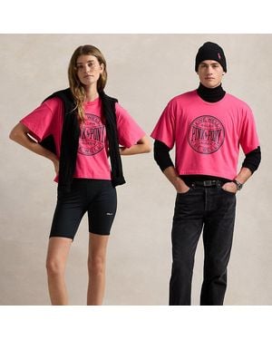 Polo Ralph Lauren Maglietta corta Pink Pony in jersey - Rosso