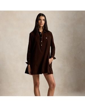 Ralph Lauren Corduroy Pleated Shirtdress - Black