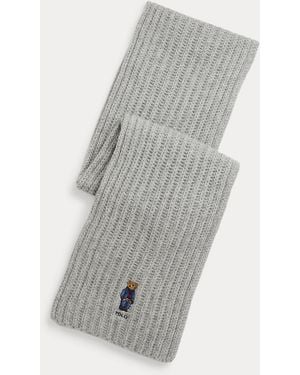 Polo Ralph Lauren Polo Bear Rib-Knit Scarf - Grey