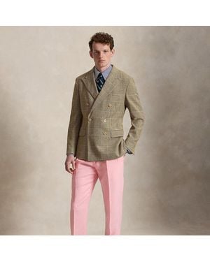 Polo Ralph Lauren Pleated Linen Suit Trouser - Pink