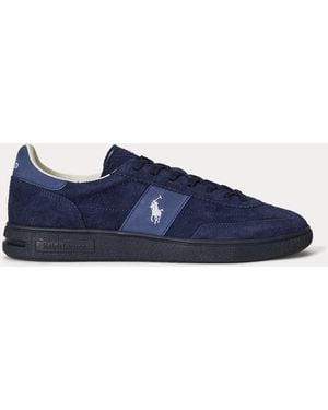 Polo Ralph Lauren Bedford Suède Sneaker - Blauw