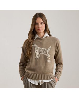 Ralph Lauren Intarsia-Knit English Setter Jumper - Brown