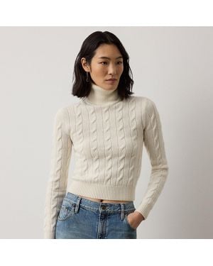 Ralph Lauren Jersey De Cachemira Con Cuello Vuelto - Gris
