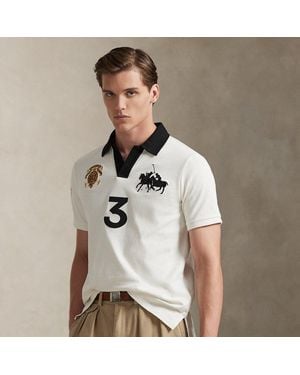 Ralph Lauren Classic Fit Crest Jersey Polo Shirt - Gray
