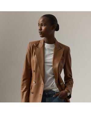 Ralph Lauren Camden Lambskin Jacket - Brown