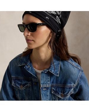Ralph Lauren Bandana in cotone con logo - Blu