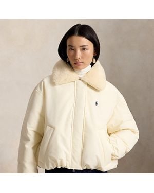 Polo Ralph Lauren High-Pile-Collar Down Puffer Jacket - Natural