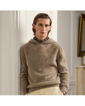 Ralph Lauren Ralph Lauren Cashmere-Wool Hooded Sweater - Brown