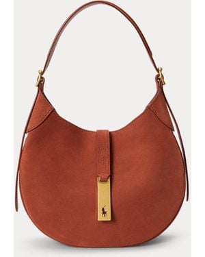 Polo Ralph Lauren Kleine Suède Polo Id Schoudertas - Rood