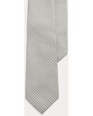 Ralph Lauren Corbata De Seda Con Rombos - Gris