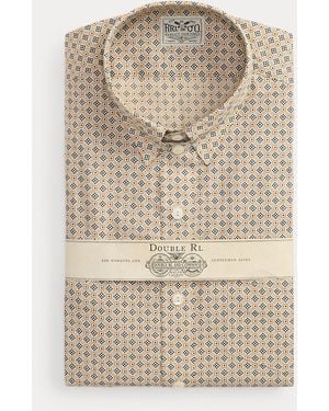 Ralph Lauren Slim Fit Geometric-Print Shirt - Natural