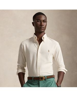 Polo Ralph Lauren Striped Knit Oxford Shirt - Natural