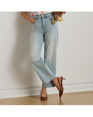 Ralph Lauren High-Rise Relaxed Straight Ankle Jean - Blue