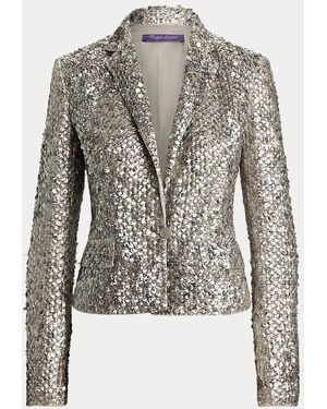 Ralph Lauren Chaqueta Fawn De Raso De Seda - Gris