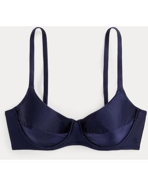Ralph Lauren Satijnen Plunge-Bh - Blauw