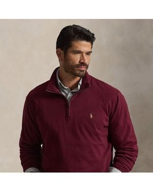 Ralph Lauren Taglie Plus - Pullover a coste con cerniera - Rosso