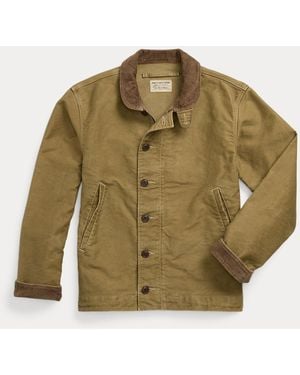 RRL Corduroy-Collar Cotton Deck Jacket - Green