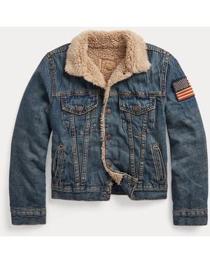 Polo Ralph Lauren Ralph Lauren Boy's Teddy Fleece-Lined Denim Trucker Jacket - Blue
