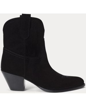 Polo Ralph Lauren Stivali western in vitello scamosciato - Nero