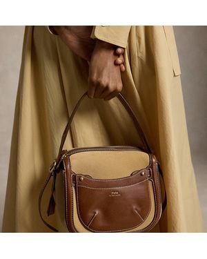 Polo Ralph Lauren Polo Id Suede & Leather Mini Satchel - Green