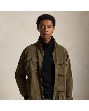 Polo Ralph Lauren Sueded Moleskin Utility Overshirt - Brown