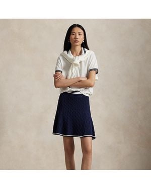 Ralph Lauren Skort tecnica con lavorazione a trecce - Blu